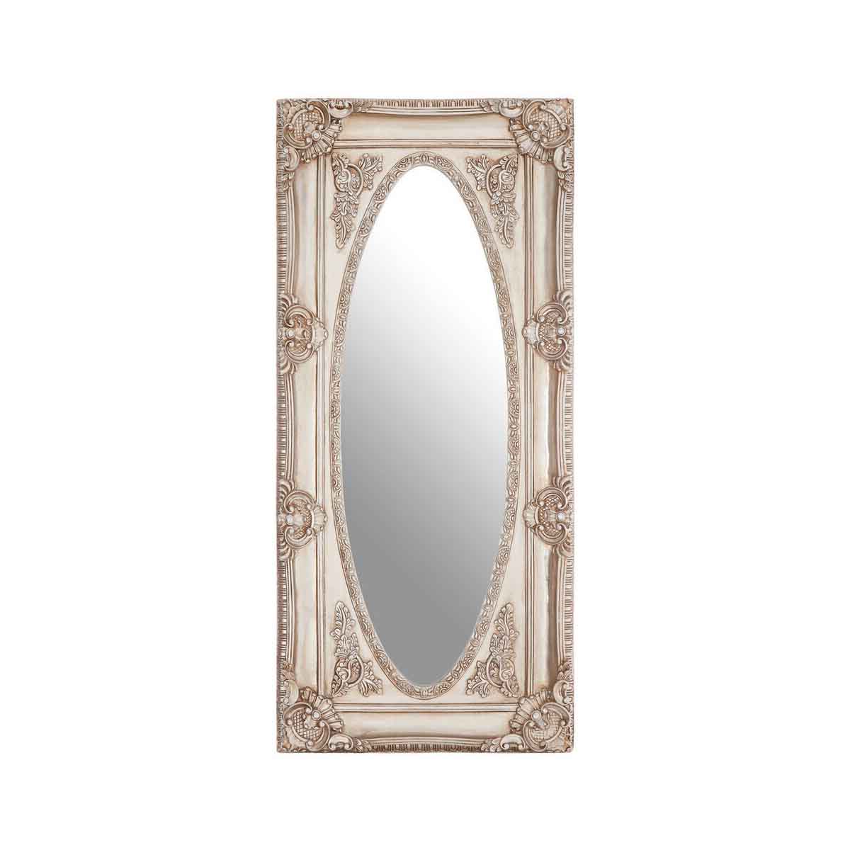 Marseille Champagne Oval Border Wall Mirror