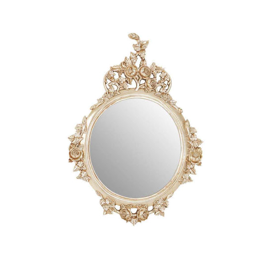 Marseille Champagne Finish Round Wall Mirror