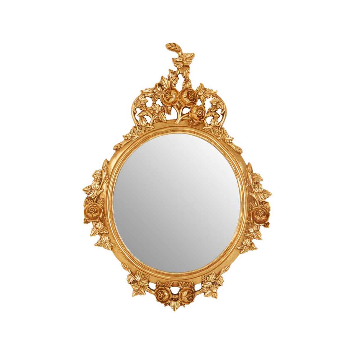 Marseille Gold Finish Round Wall Mirror