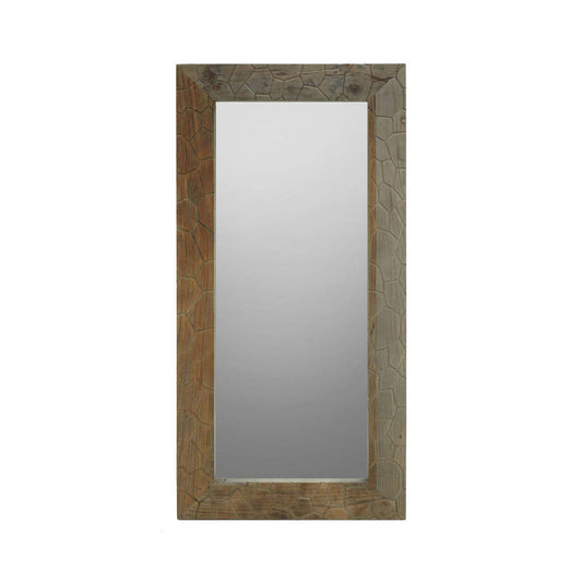 Malay Recycled Elm Wood Wall Mirror