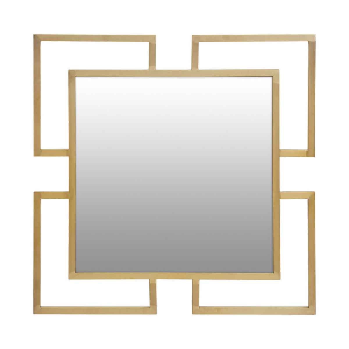 Allure Brushed Gold Small Wall Mirror