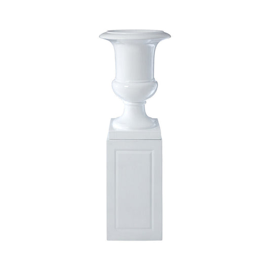Josten White Planter with Pillar