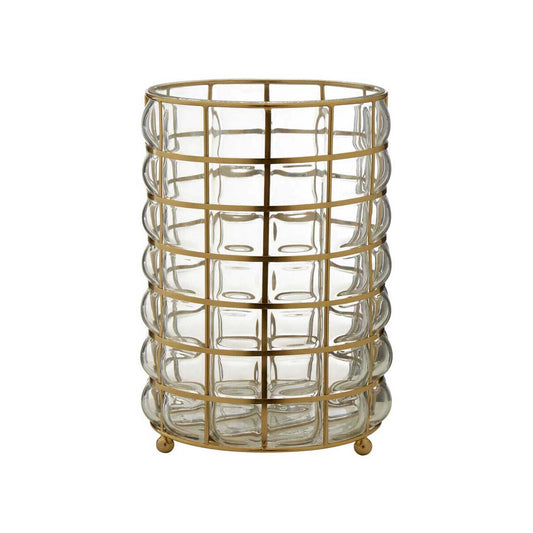 Martina Large Blown Glass Hurricane Lamp