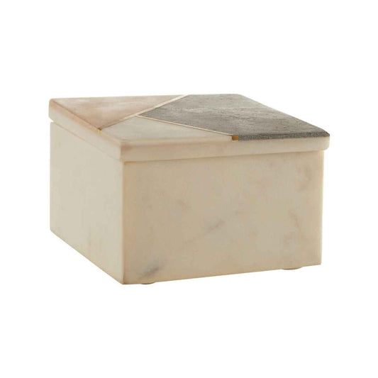 Kira Small Square Marble Trinket Box