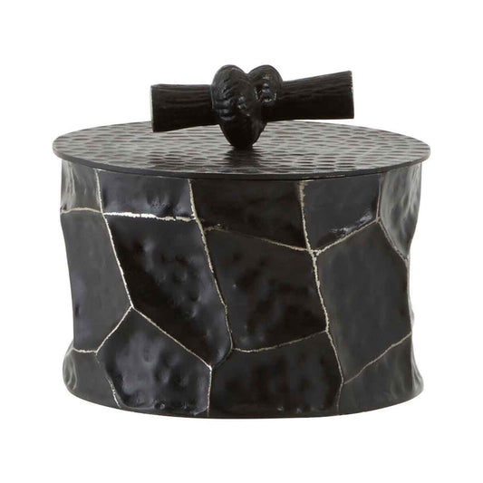 Akola Small Trinket Box in Black and Gold