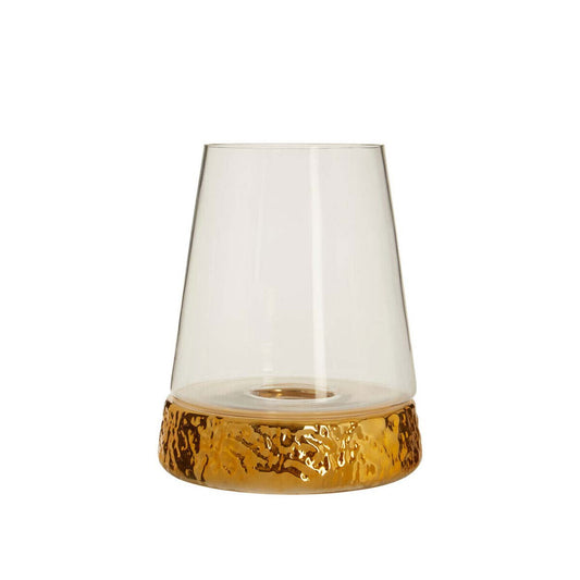 Martele Large Hurricane Gold Candle Holder