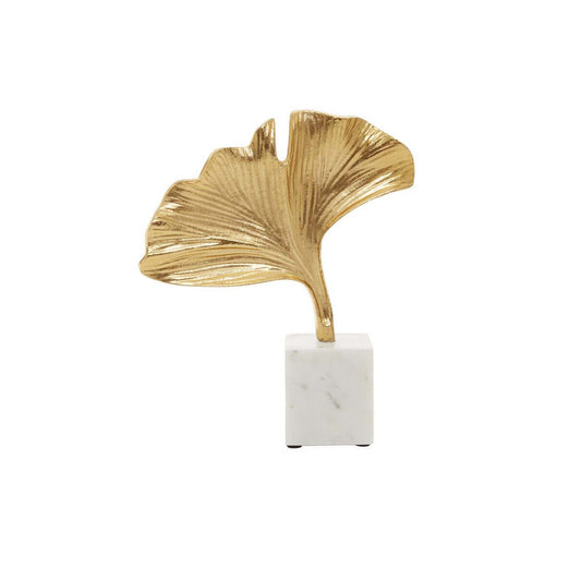 Mirano Gold Finish Ginkgo Sculpture