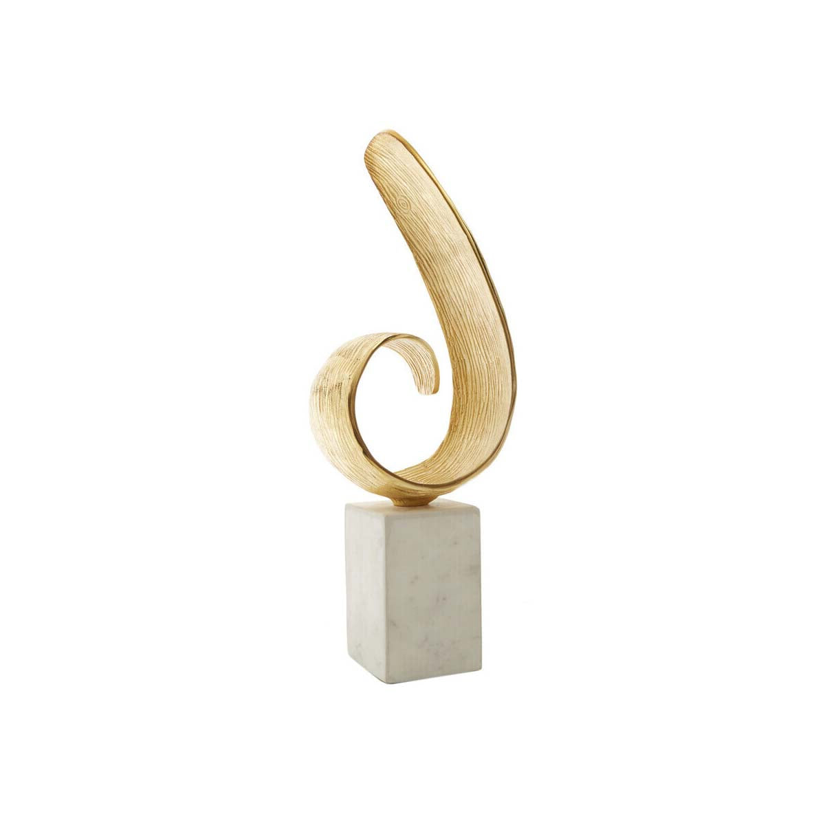 Mirano Gold Finish Curl Sculpture