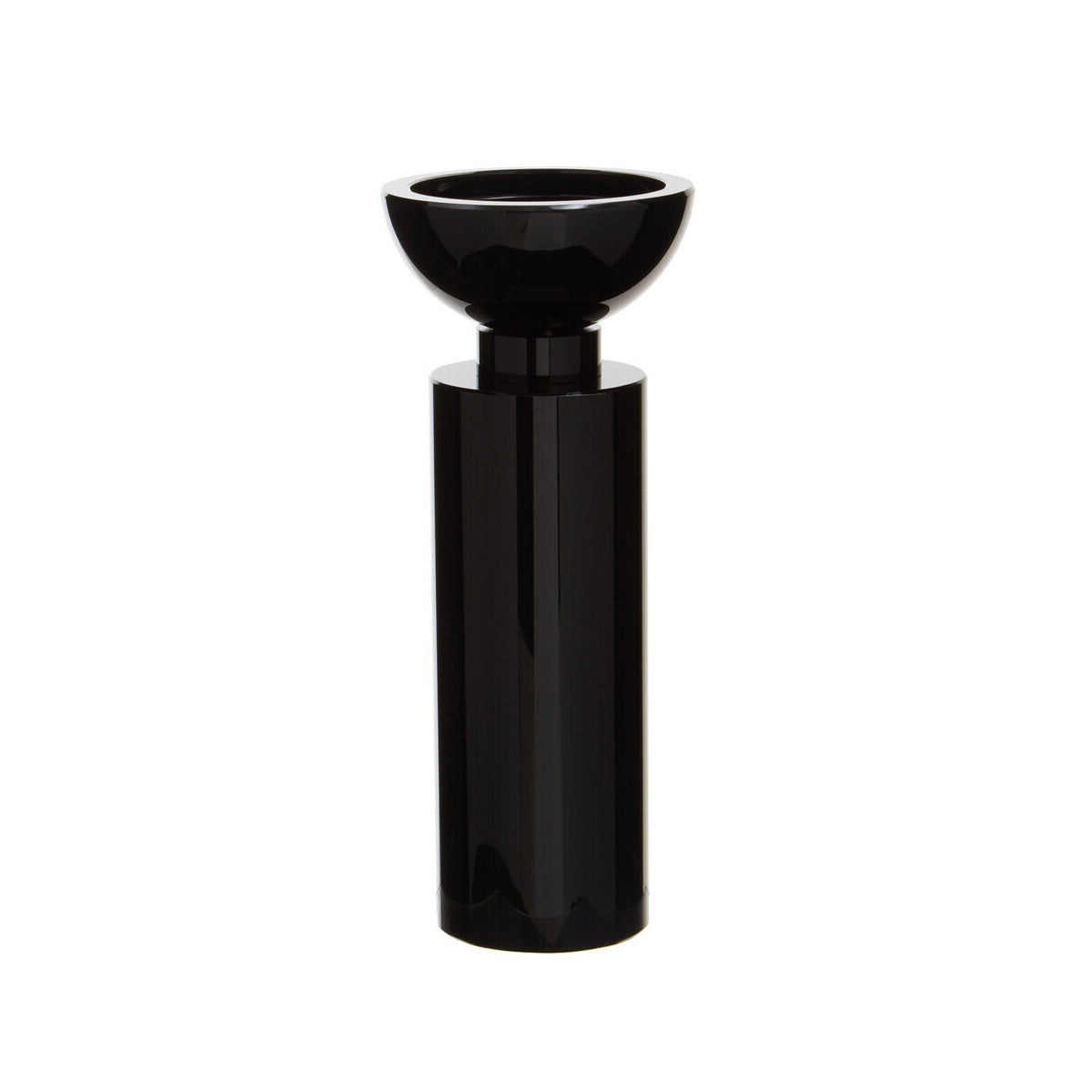 Carrie Medium Black Crystal Candle Holder