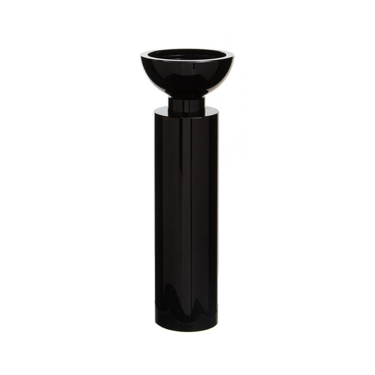 Carrie Large Black Crystal Candle Holder