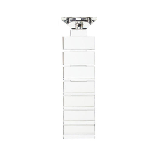 Carrie Clear Finish Large Candle Holder
