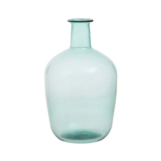 Bexley Blue Small Bottle Neck Recycled Glass Vase