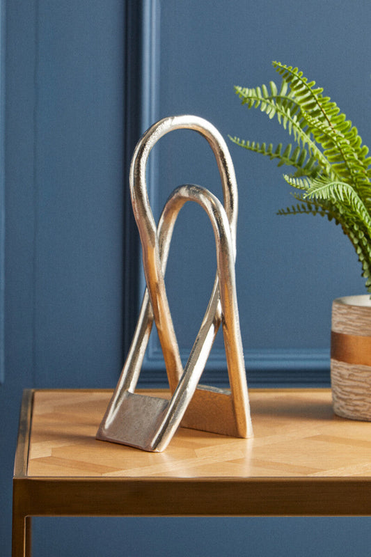 Prato Large Nickel Finish Sculpture