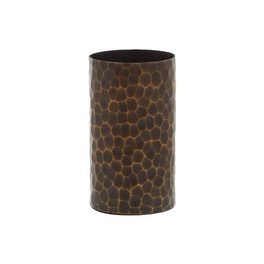 Akola Small Antique Gold Metal Vase