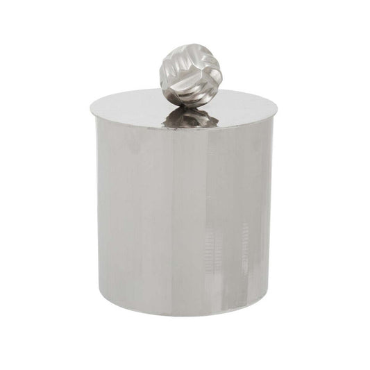 Amreli Large Vertical Textured Silver Metal Trinket Box
