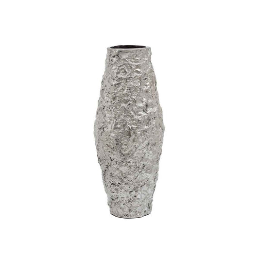Akola Small Silver Textured Metal Vase