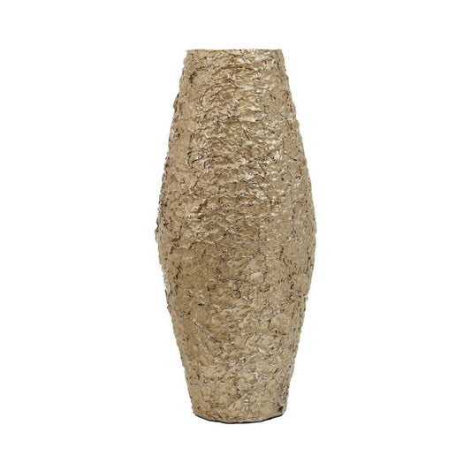 Akola Large Gold Textured Metal Vase