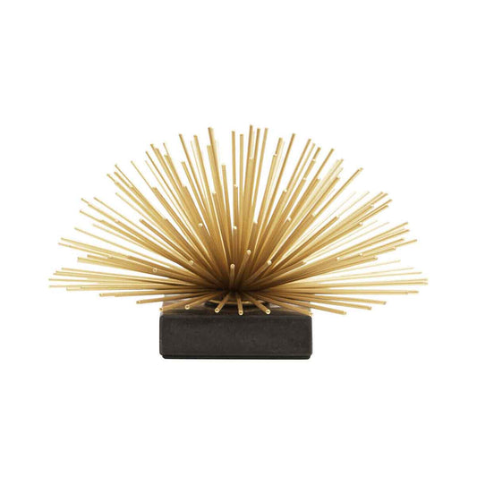 Mirano Gold Finish Starburst With Black Marble Base