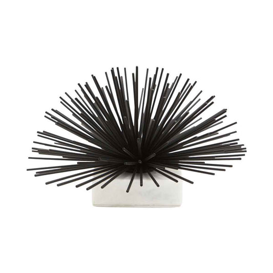 Mirano Black Finish Starburst With White Marble Base