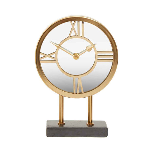 Mateo Black Marble Base Clock