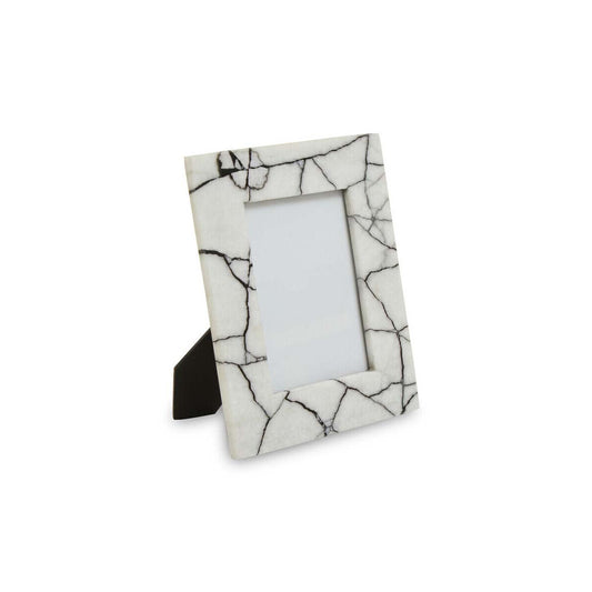 Marmara White and Black Marble 5In X 7In Large Photo Frame