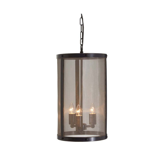 Hampstead Black Finish Small Pendant Light With Hints of Gold