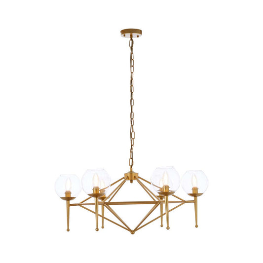 Abira 6 Bulb Geo Pendant Light