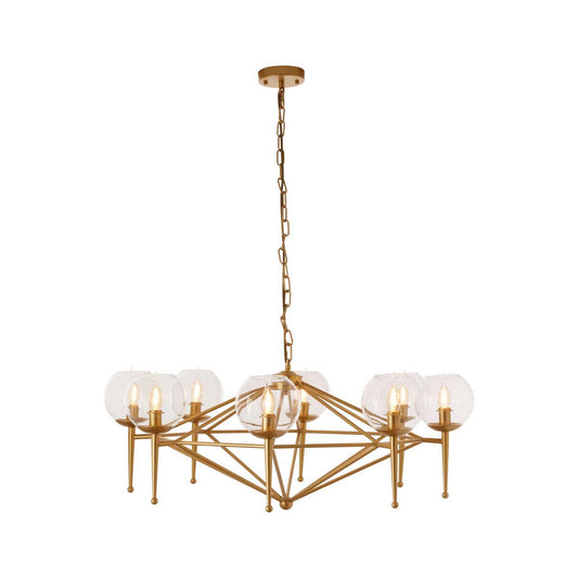 Abira Gold 8 Arm Geo Pendant Lamp