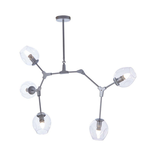Abira 5 Arm Silver Finish Pendant Light