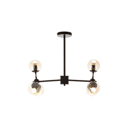 Abira 6 Arm Matte Black Pendant Light