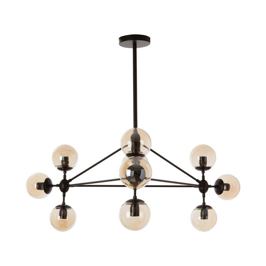 Abira 10 Arm Matte Black Pendant Light