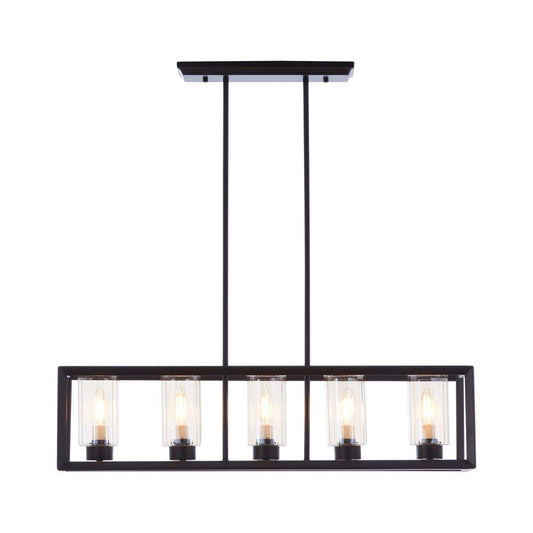 Aliko 5 Bulb Matte Black Ceiling Light