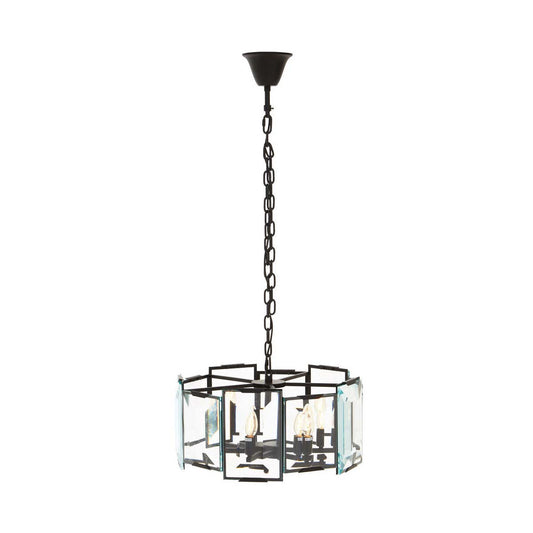 Babylon Black Six Bulb Chandelier