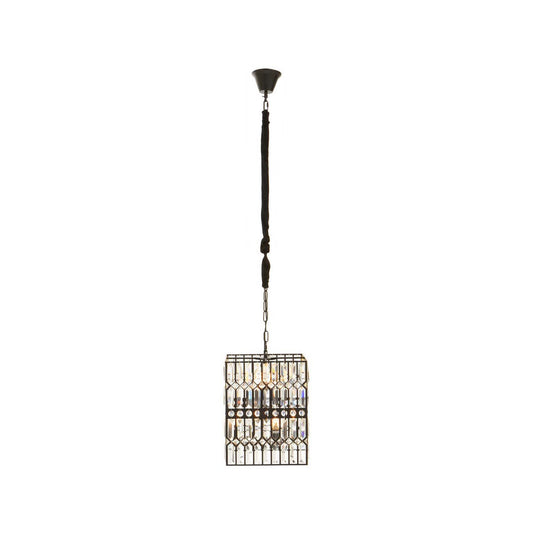 Babylon Black  Crystal 6 Light Pendant Light