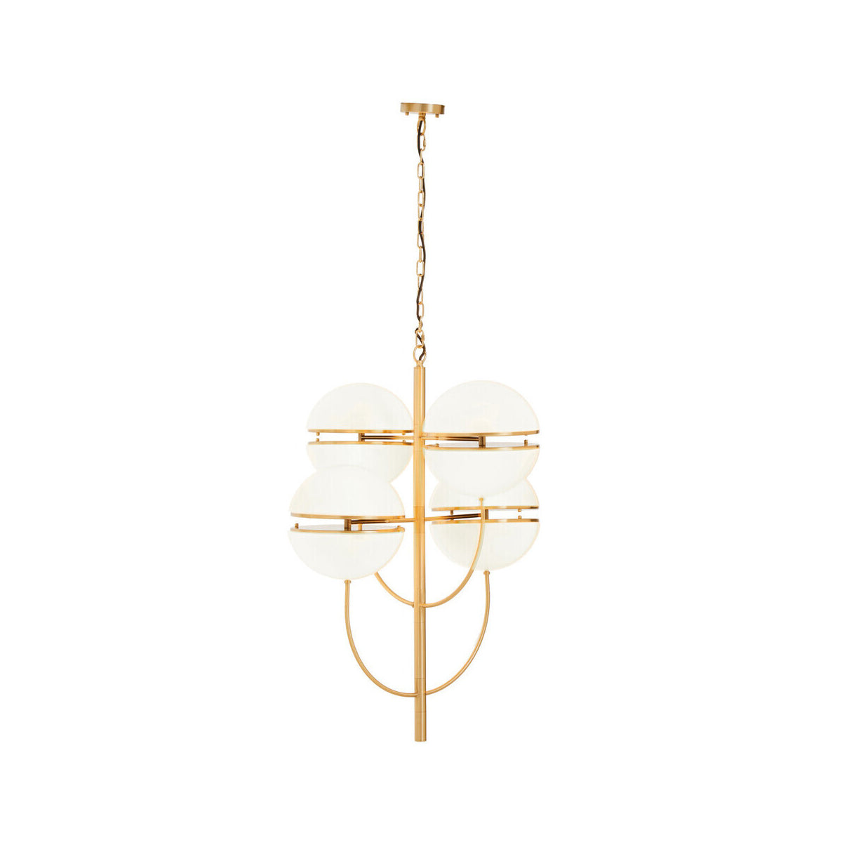 Abira Four Ball Brass Pendant Light