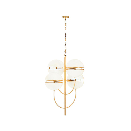 Abira Four Ball Brass Pendant Light