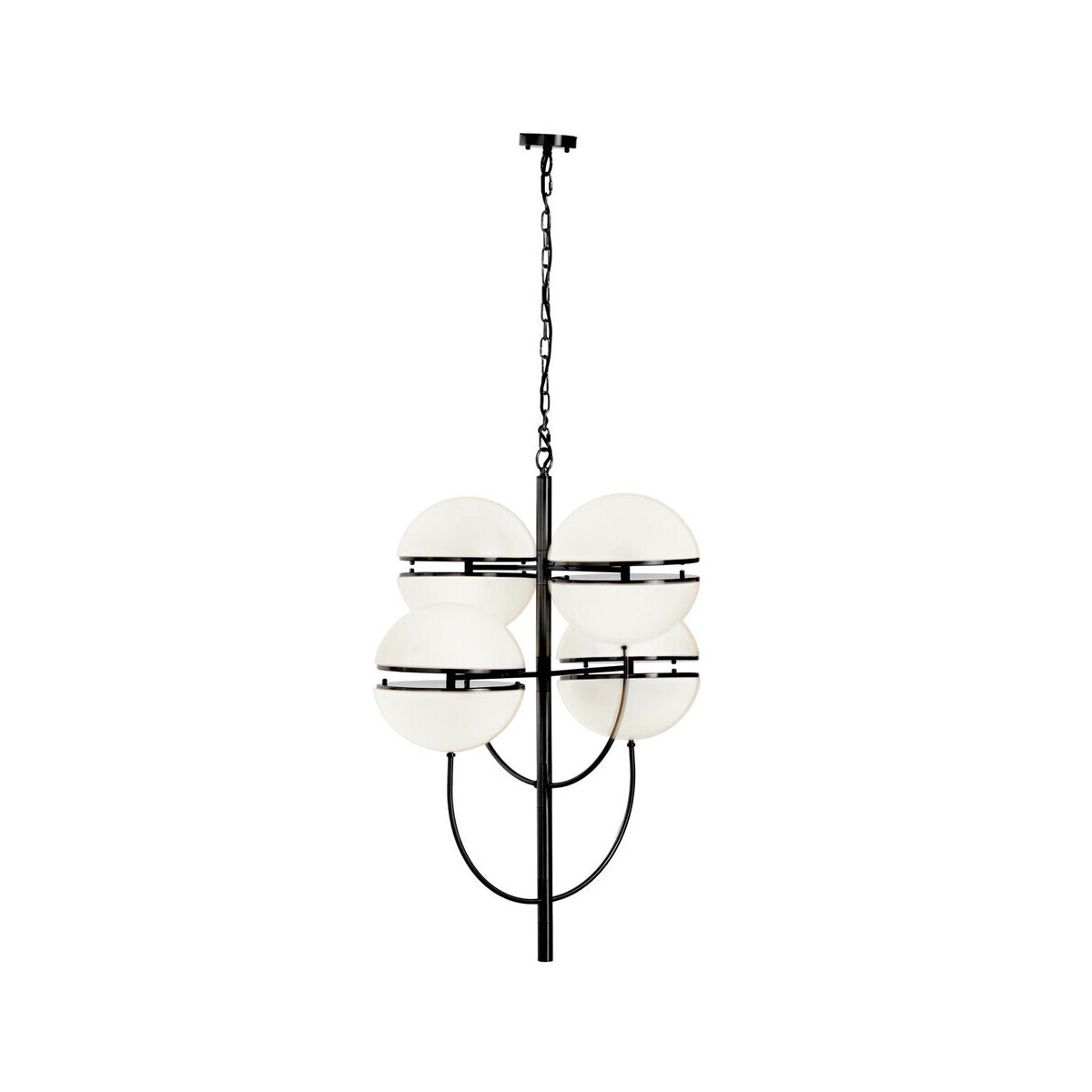 Abira Four Ball Black Pendant Light