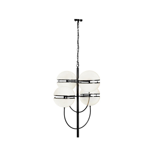 Abira Four Ball Black Pendant Light