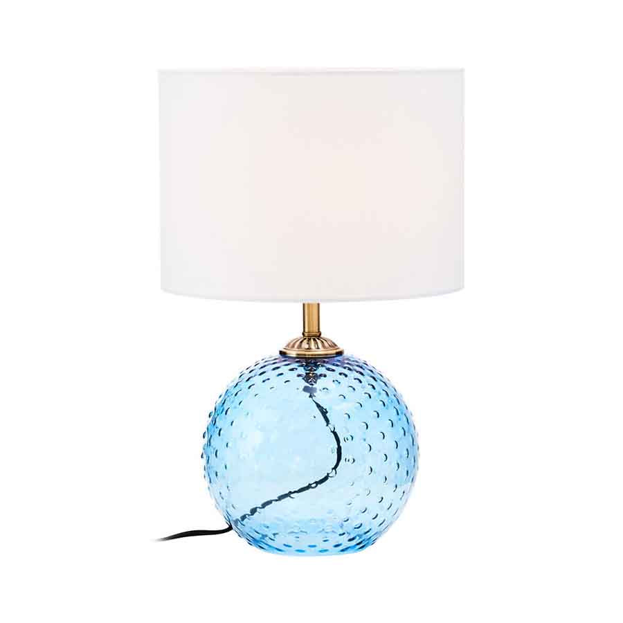 Noa Blue Glass Table Lamp