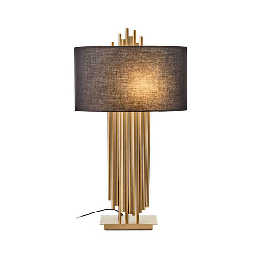 Impero Table Lamp With Black Linen Shade