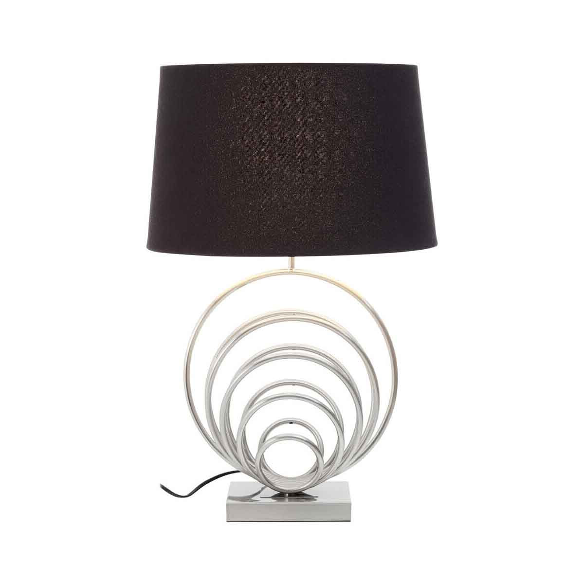 Zayda Brushed Chrome Sphere Table Lamp