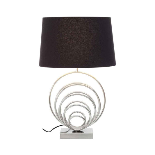 Zayda Brushed Chrome Sphere Table Lamp