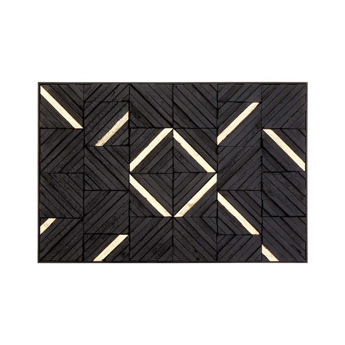 Modello Black Wood Carving Wall Art