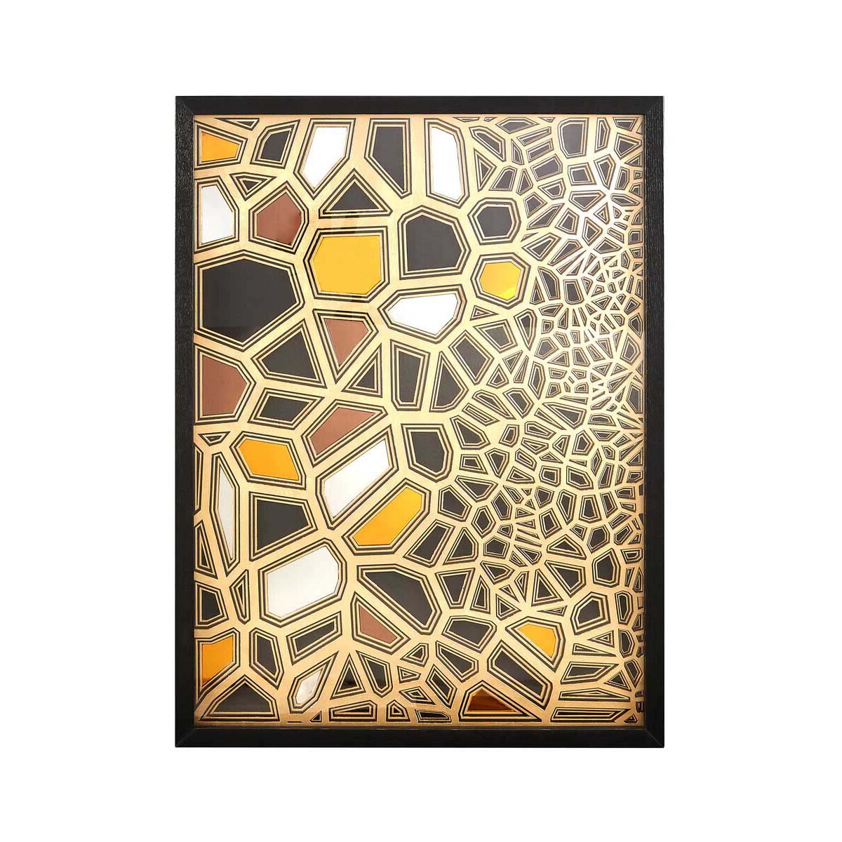 Modello Gold And black Paper Sculpture Wall Art