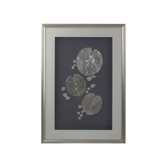 Nason Silver Leaf Design Framed Wall Art