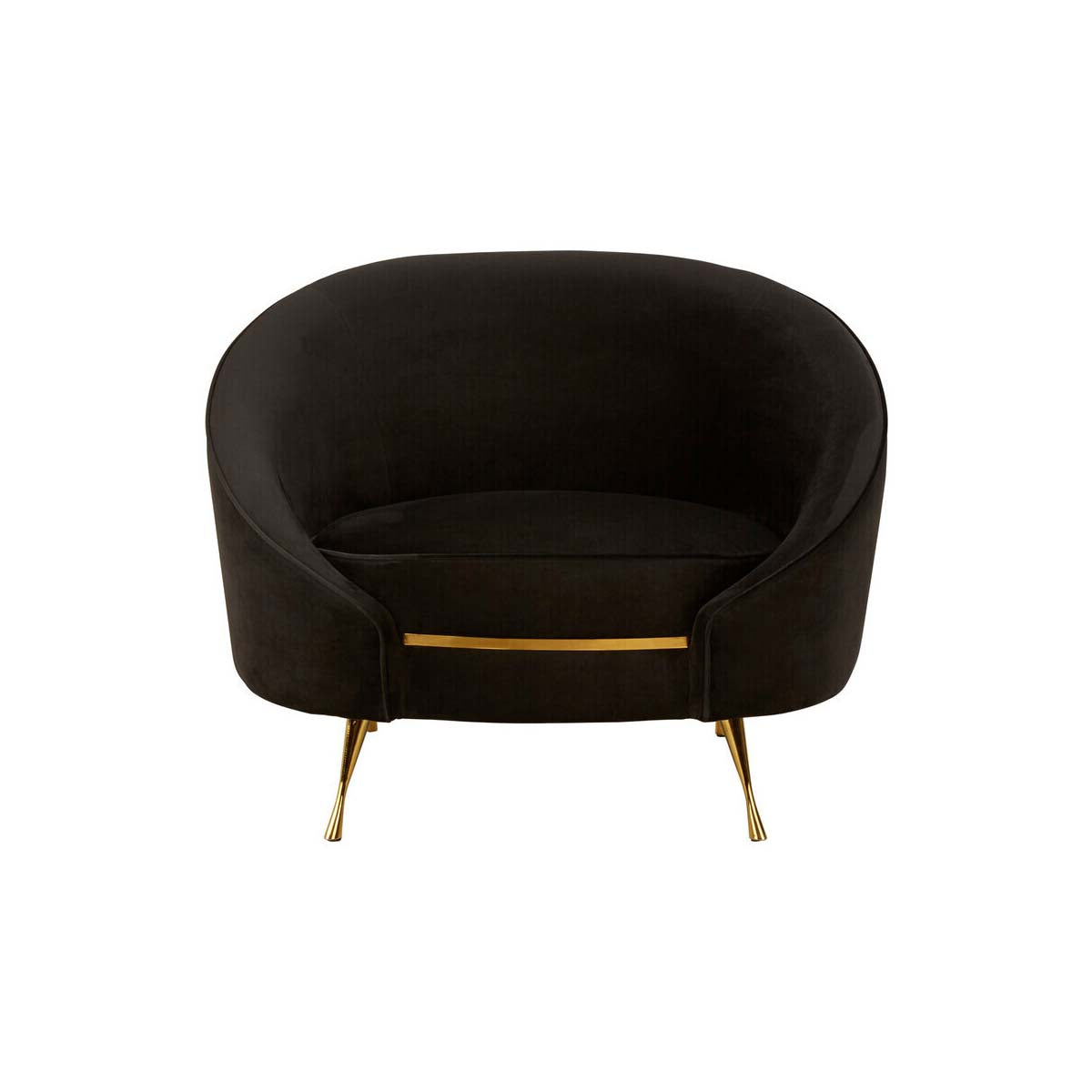 Manhattan Black Velvet Armchair