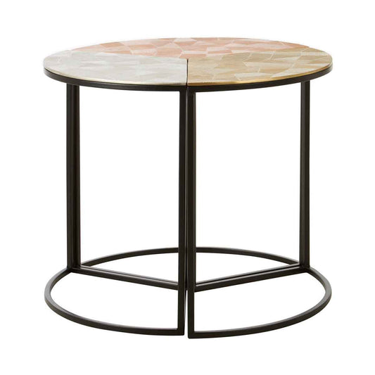 Mirano Set Of 3 Assorted Round Side Tables