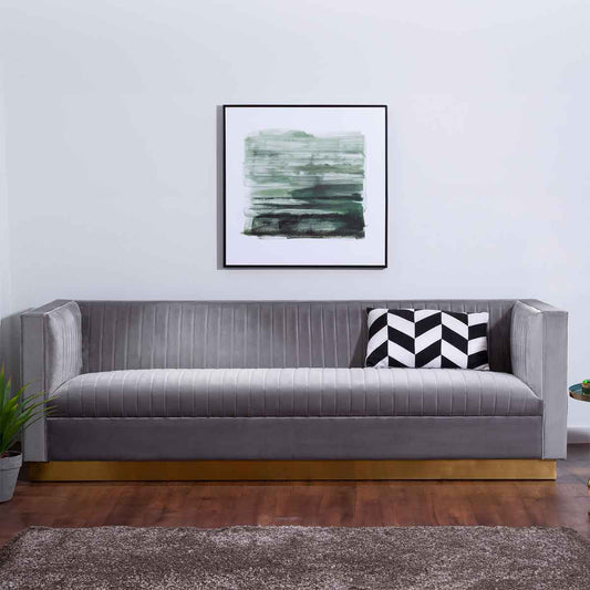 Opal 3 Seat Grey Sofa