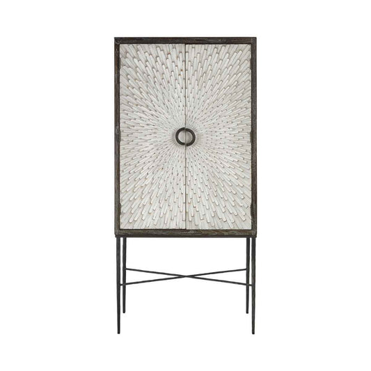 Milan Two Door Elm Wood Wine Cabinet