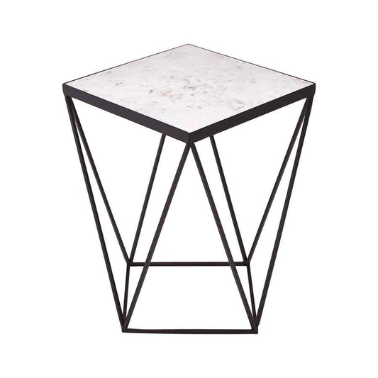 Shalimar Square Black Finish Base Side Table